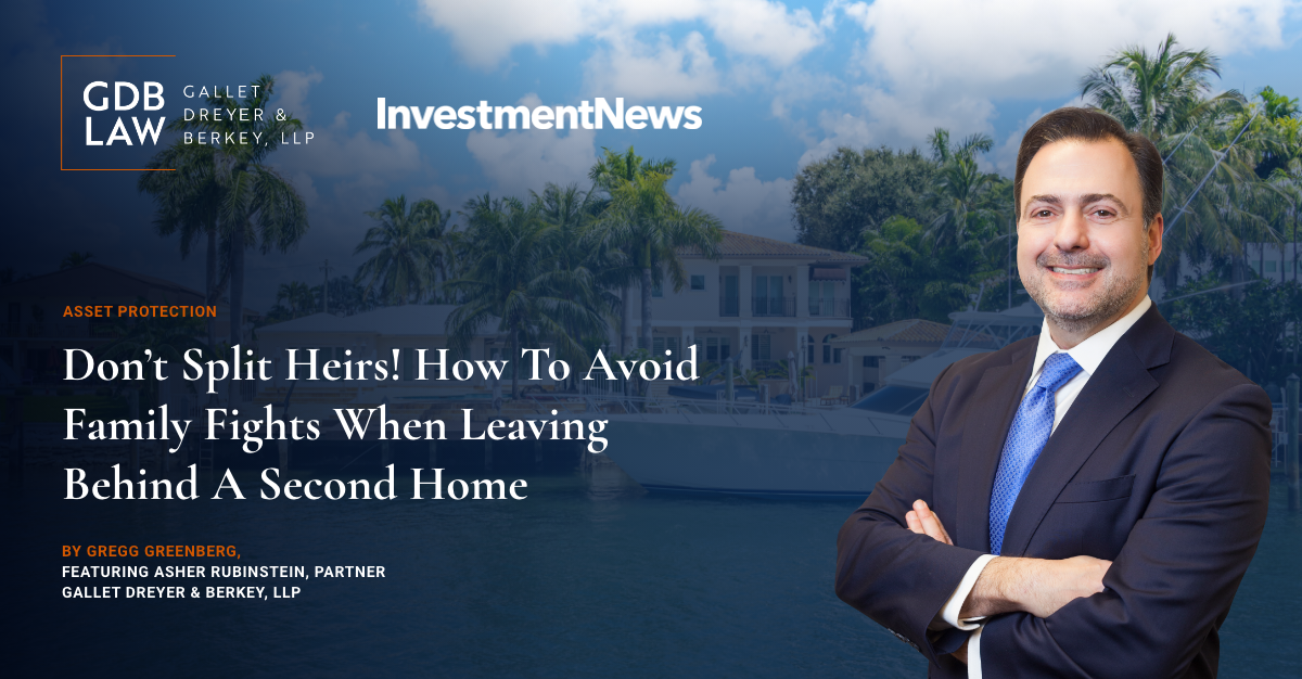 Don’t Split Heirs! How to Avoid Family Fights When Leaving Behind a Second Home Title Card with Asher Rubinstein in front of a vacation home