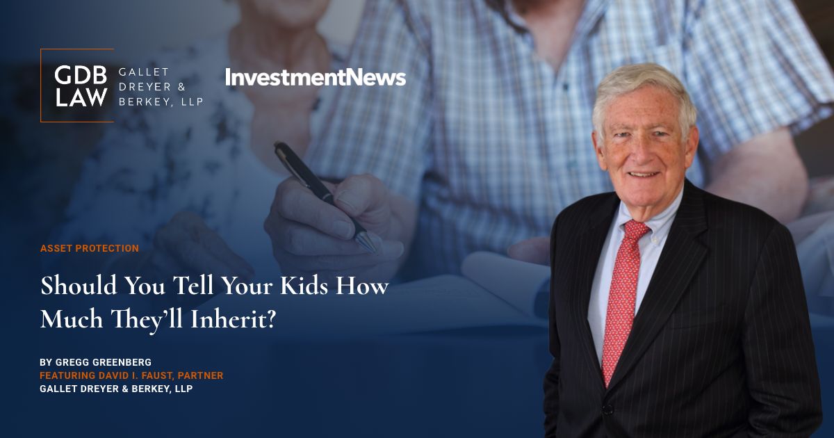 Should you tell your kids how much they’ll inherit? | Gallet Dreyer ...