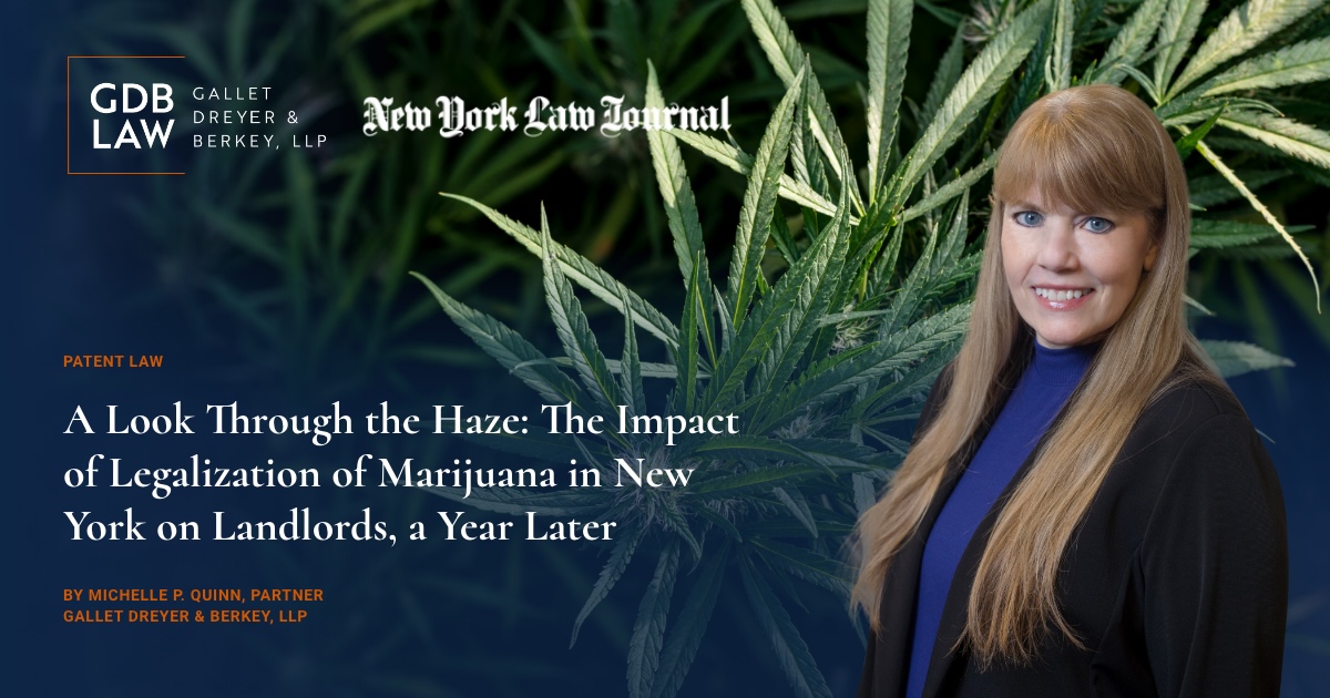 A Look Through the Haze: The Impact of Legalization of Marijuana in New York on Landlords, a Year Later