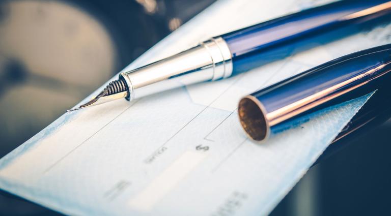 issuing payment by check